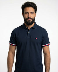 Camisa Gola Polo TH Sleeve Stripe - Azul Marinho