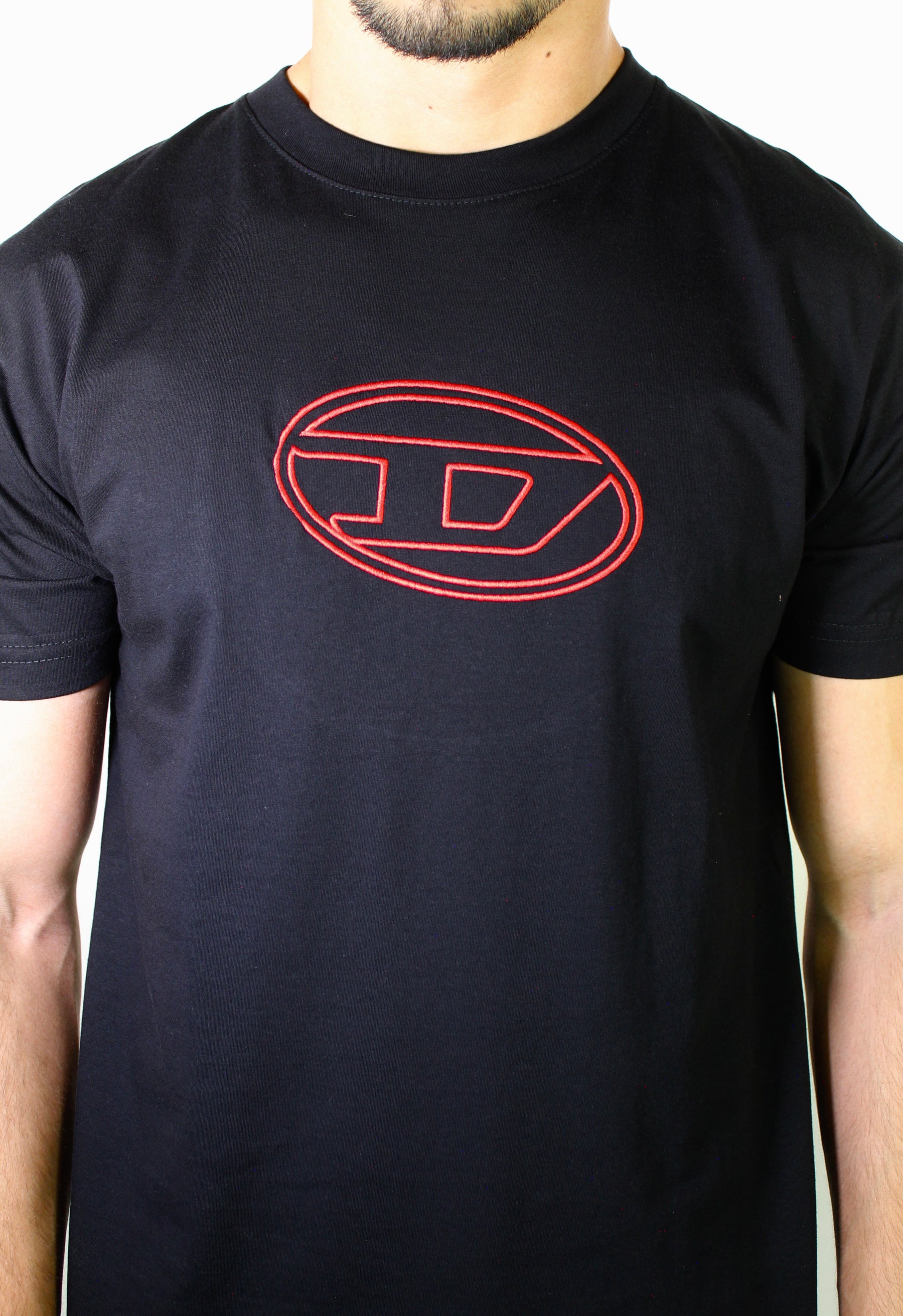 Camiseta DSL Emblem Red Stitch - Preta