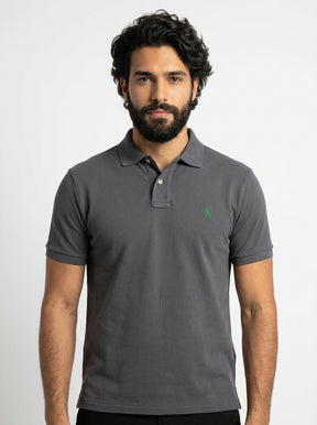 Camisa Gola Polo RL - Chumbo Small Pony Verde
