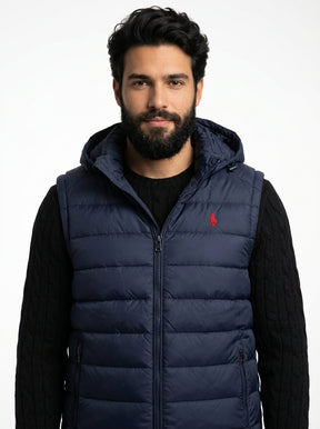 Colete RL Puffer City Heat - Azul Marinho