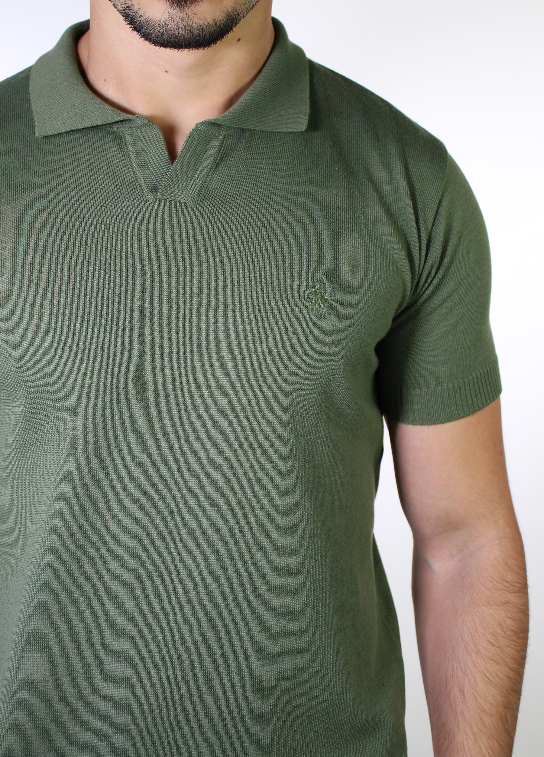 Camisa RL Polo Tricot Gola V - Verde Musgo