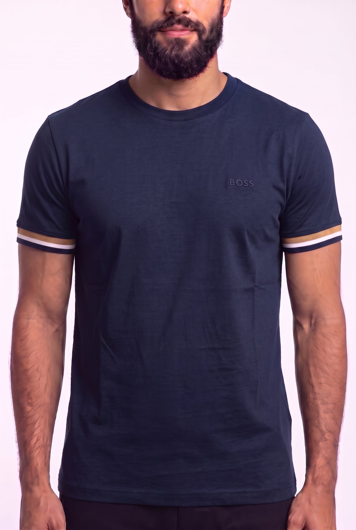 Camiseta Boss Tone Signature Line - Azul Marinho