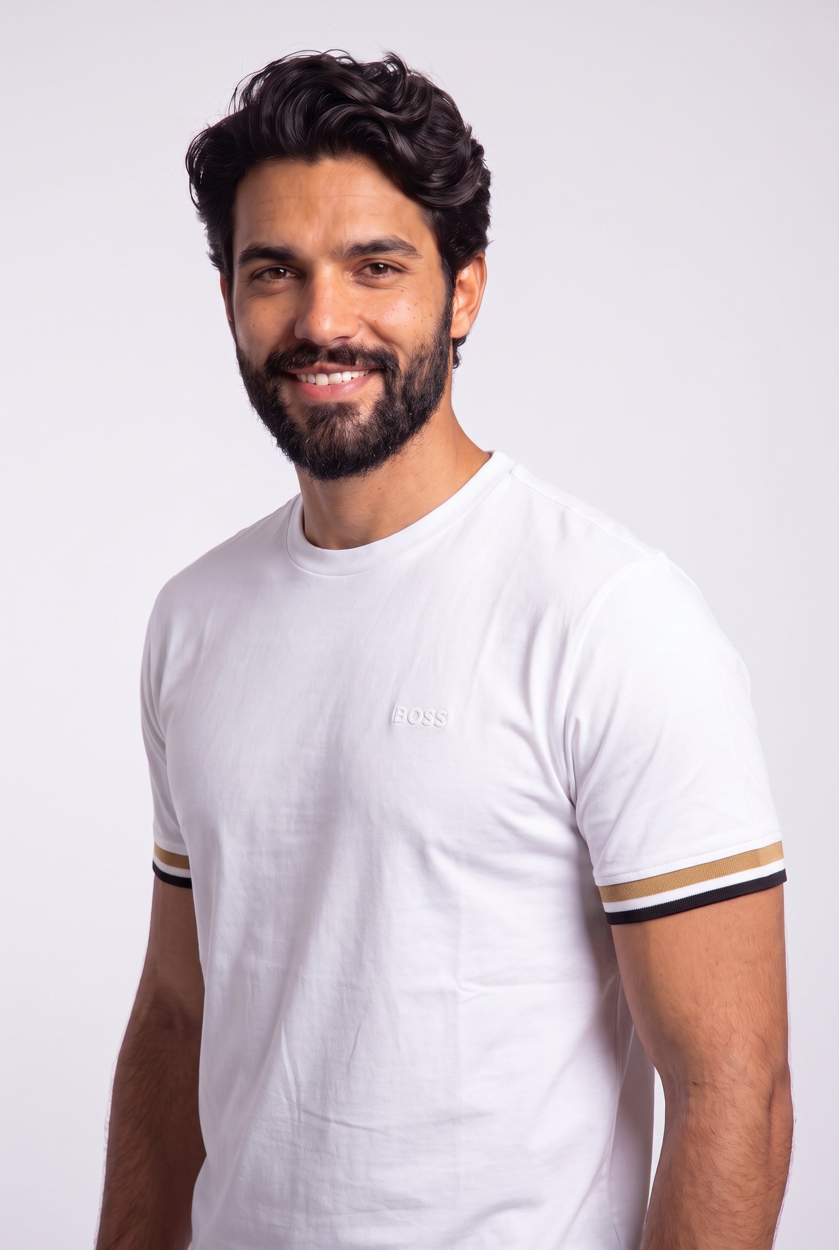 Camiseta Boss Tone Signature Line - Off White