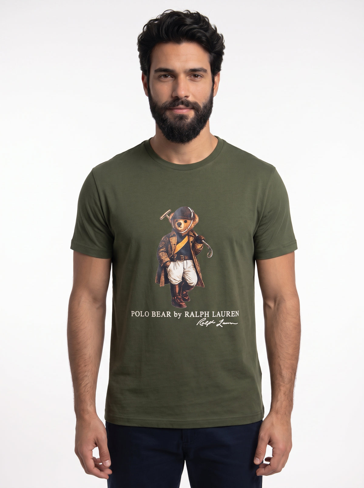 Camiseta RL Iconic Bear Polo Club - Verde Musgo