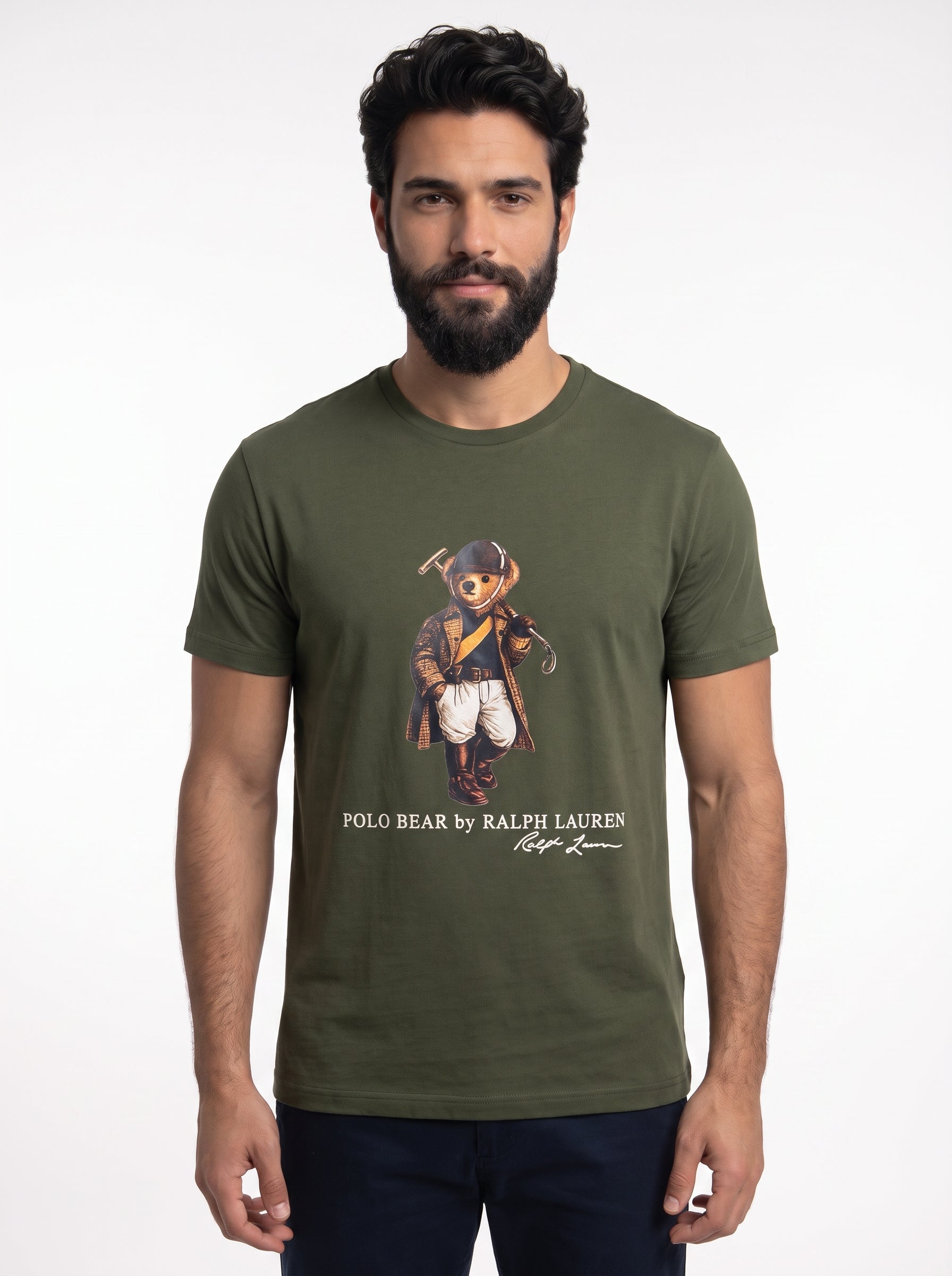 Camiseta RL Iconic Bear Polo Club - Verde Musgo