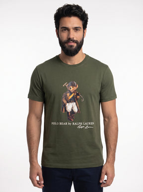 Camiseta RL Iconic Bear Polo Club - Verde Musgo