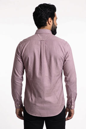 Camisa Social Lisa RL Manga Longa - Bordô Mescla