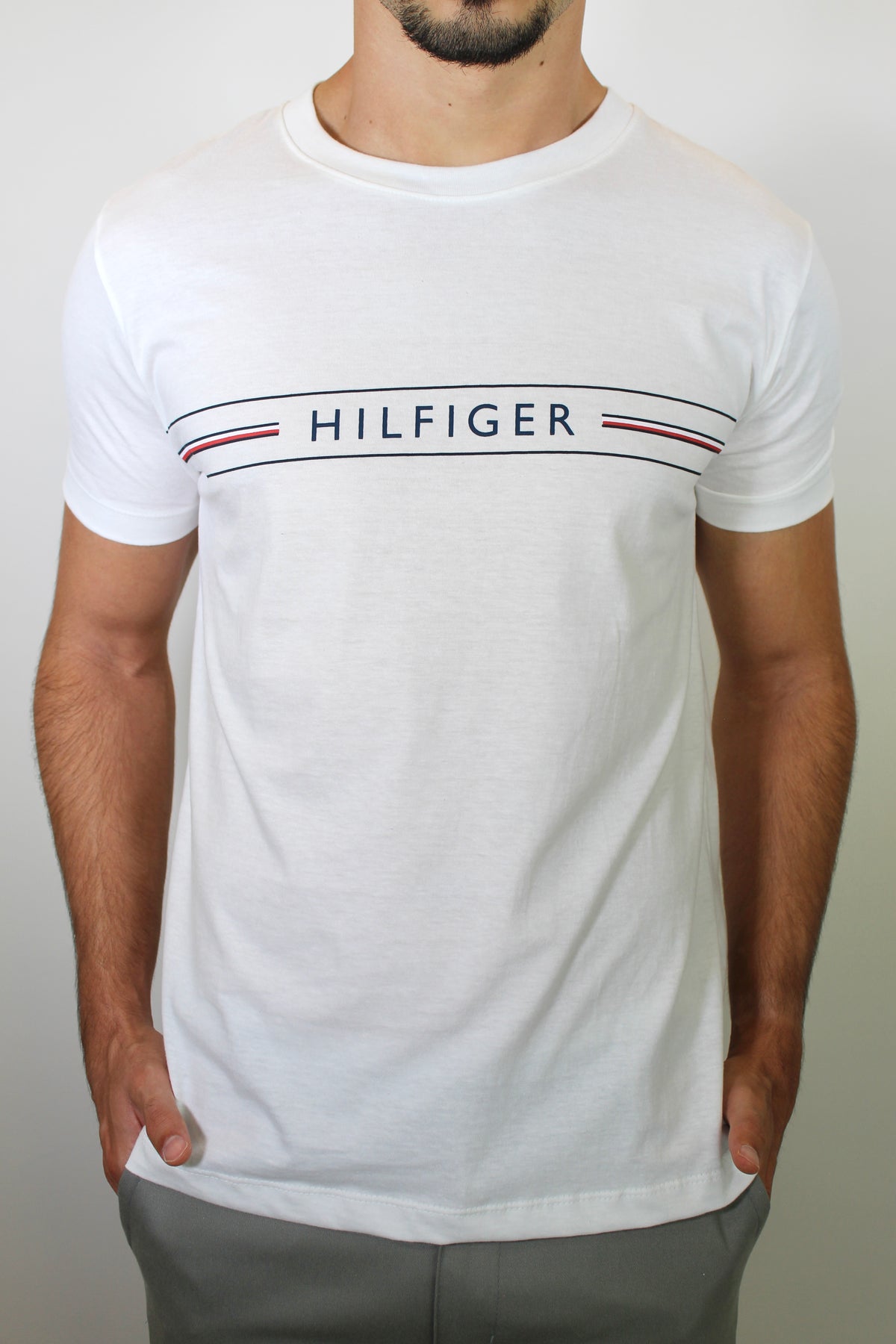 Camiseta TH Nautic Stripe - Branca