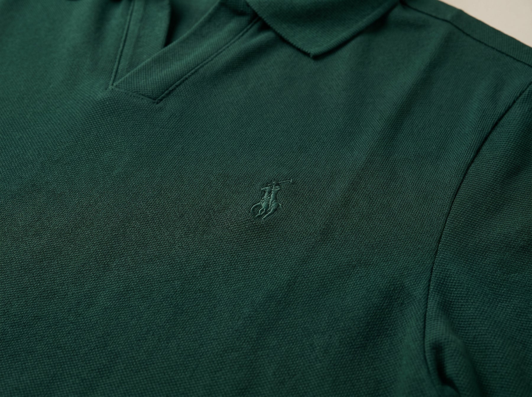 Camisa Gola Polo RL Monochrome V-Neck - Verde Floresta