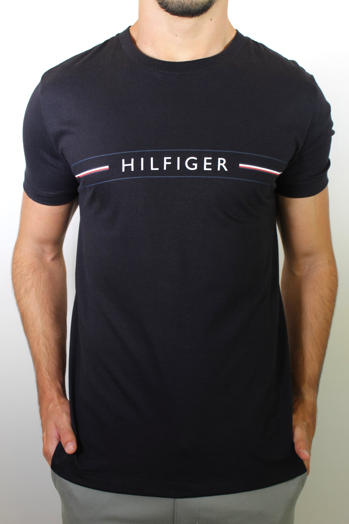 Camiseta TH Nautic Stripe - Preta