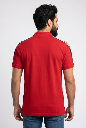 Camisa Gola Polo TH Legacy Stripe - Vermelha