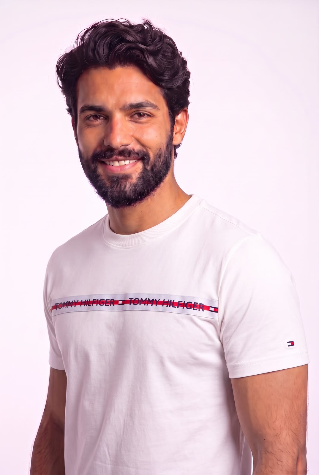 Camiseta TH Bondi Graphic Tape - Off White