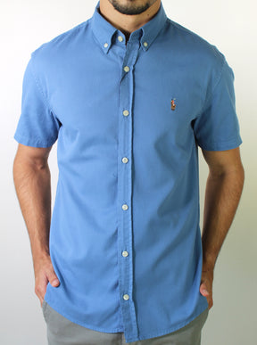 Camisa Social Manga Curta RL - Azul Médio