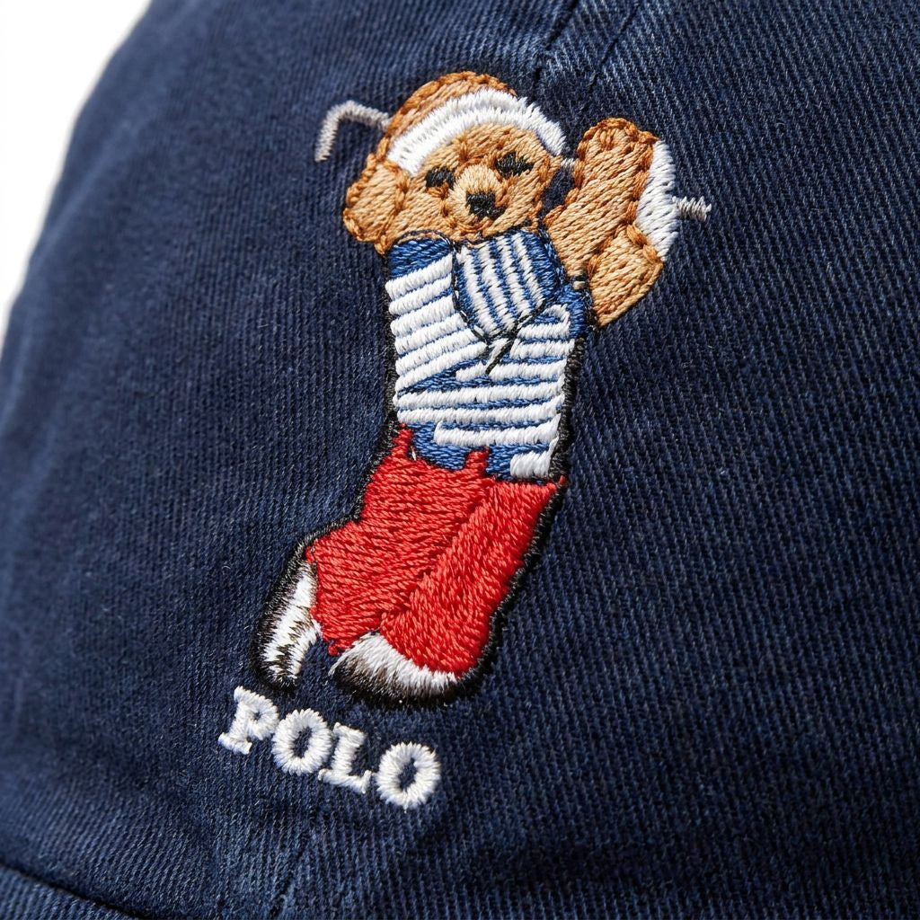 Boné Polo RL Golf Bear - Azul Marinho