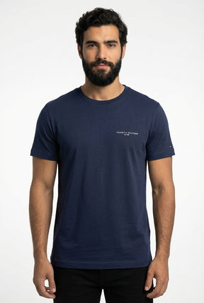 Camiseta TH Side Logo Flag Est. 1985 - Azul Marinho