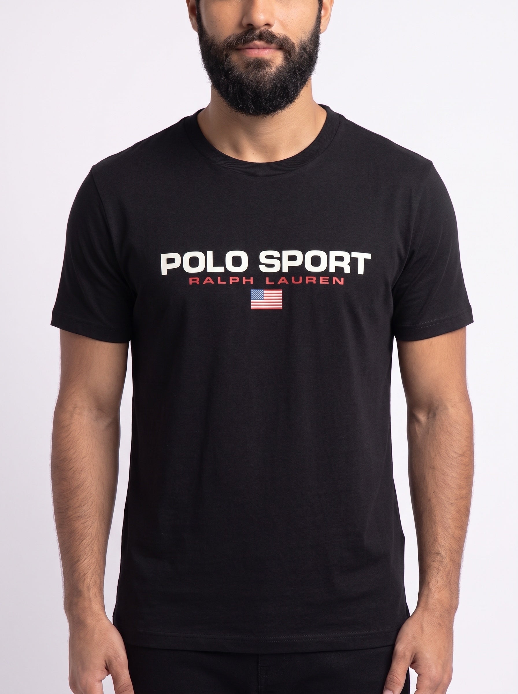 Camiseta RL Polo Sport USA Flag - Preta