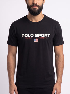 Camiseta RL Polo Sport USA Flag - Preta