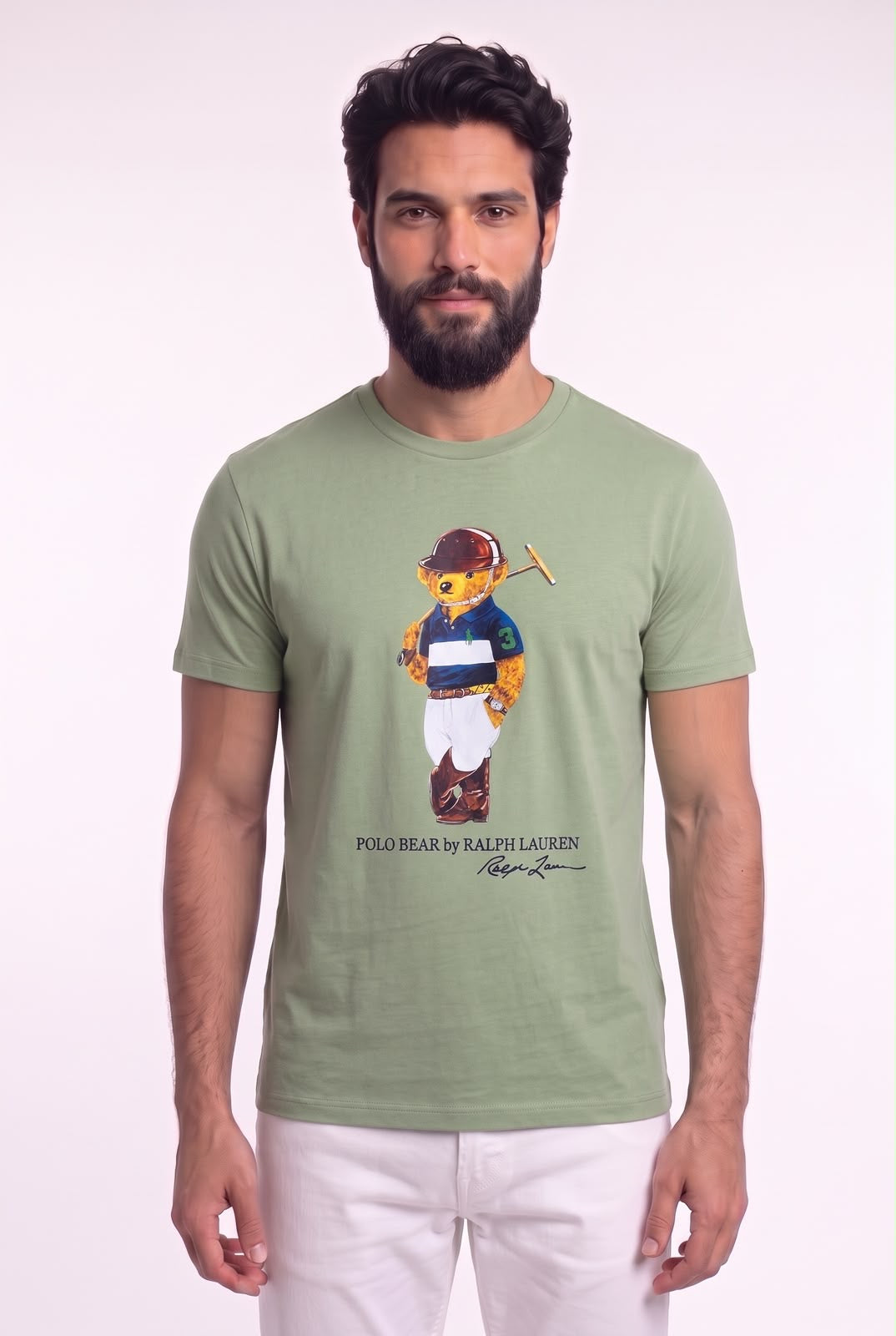 Camiseta RL Sport Icon Polo Rider Bear - Verde Menta