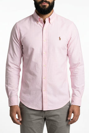 Camisa Social Lisa RL Manga Longa - Rosa