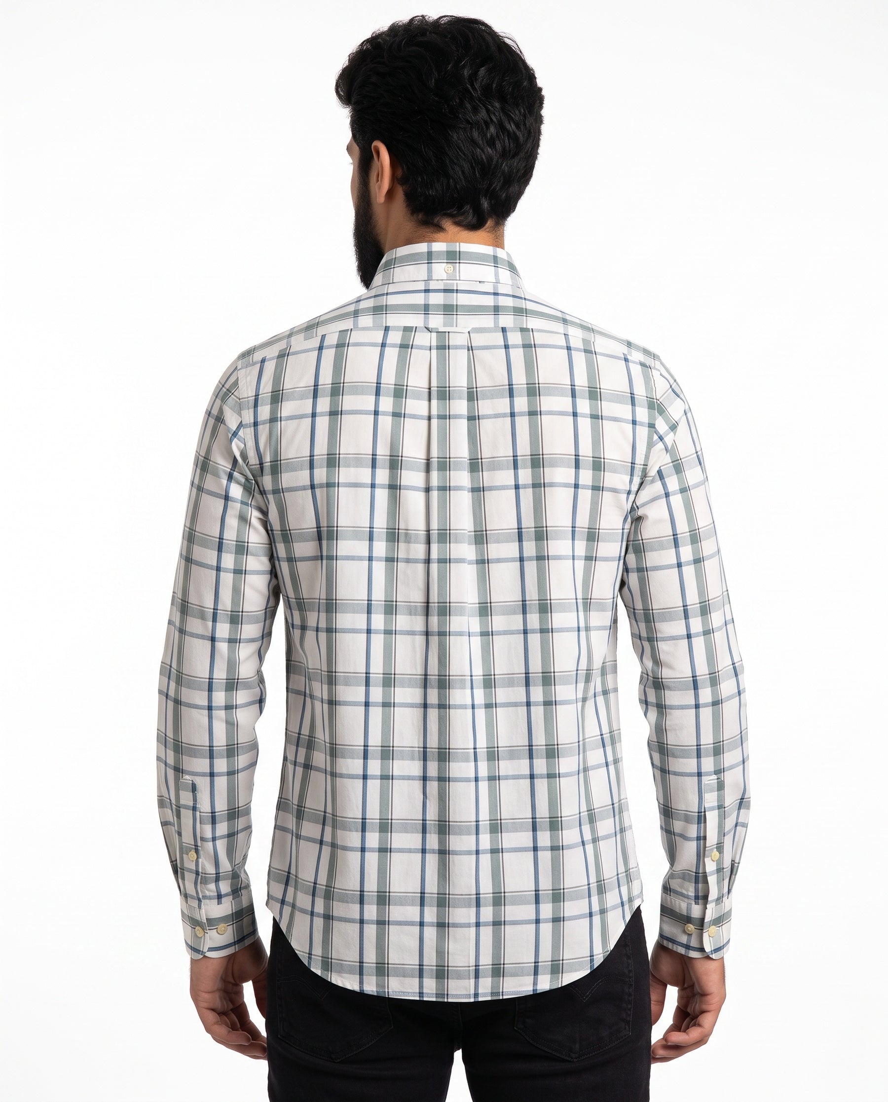 Camisa RL Manga Longa - Canterbury Check Xadrez Verde Oliva e Azul