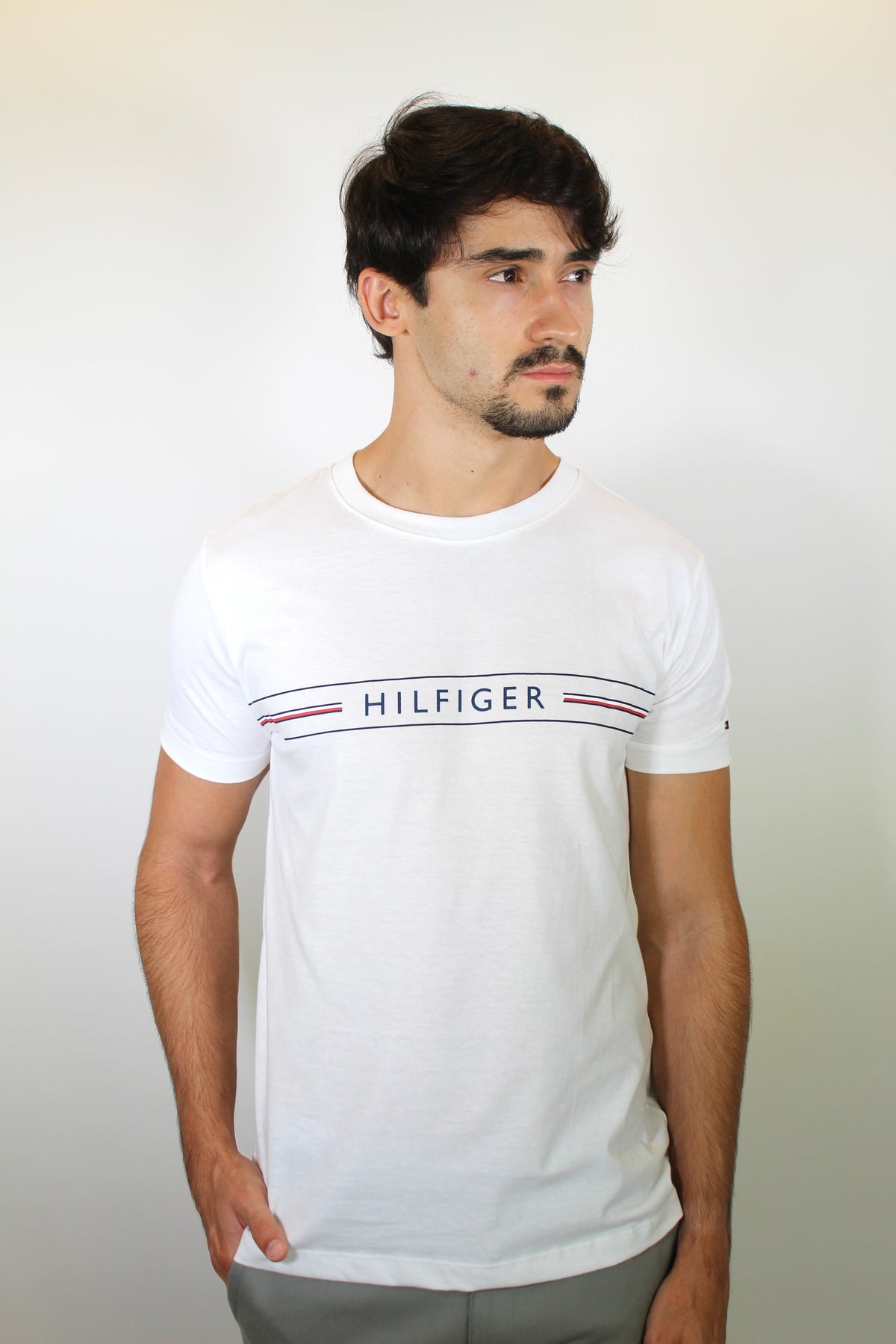 Camiseta TH Nautic Stripe - Branca