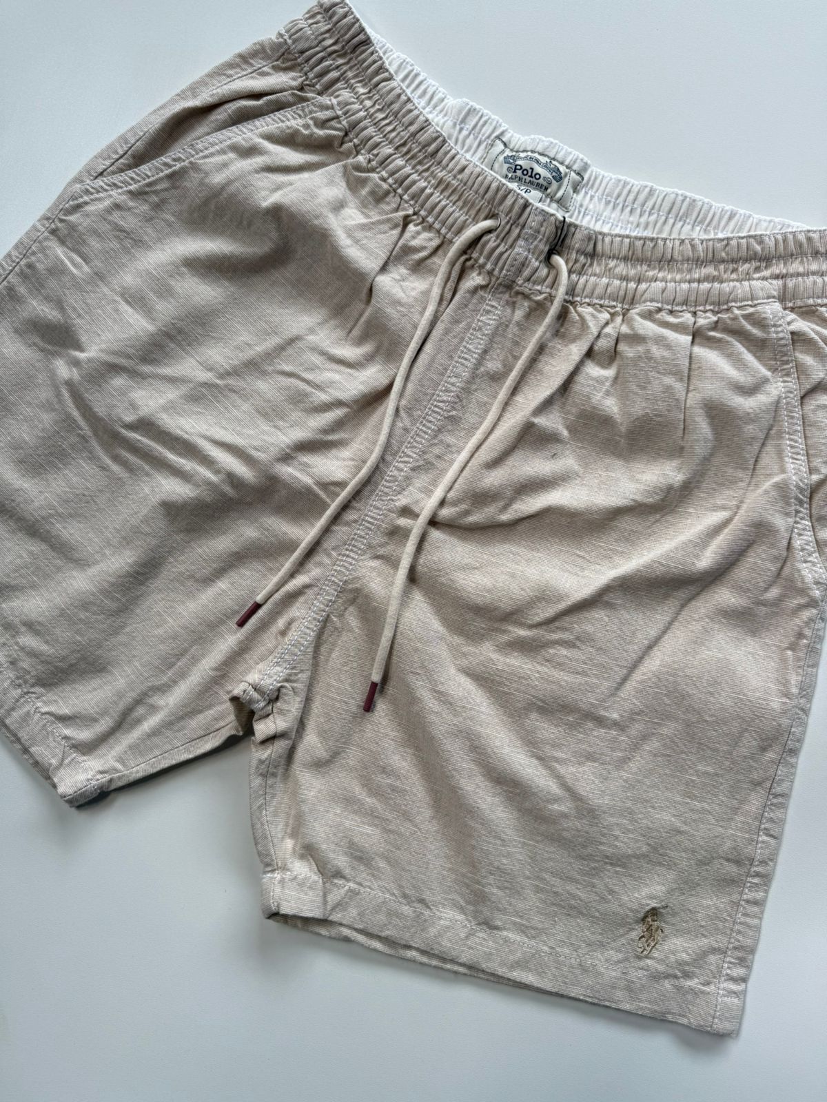 Short Linho RL Summer Fit - Creme