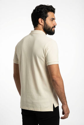 Camisa Gola Polo RL - Bege Small Pony Marrom