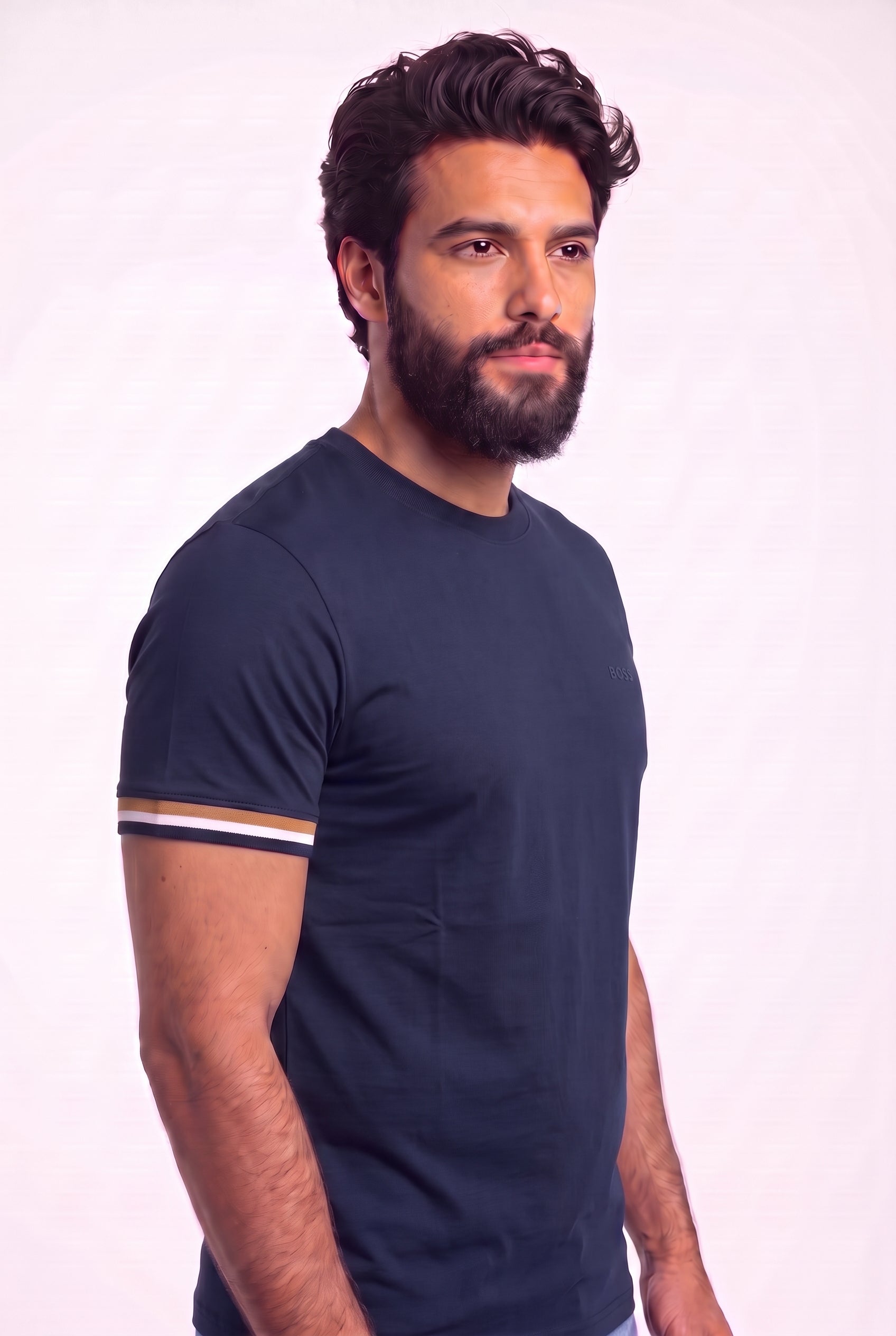 Camiseta Boss Tone Signature Line - Azul Marinho