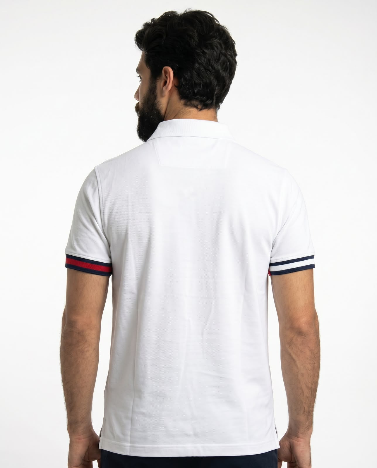 Camisa Gola Polo TH Sleeve Stripe - Branca