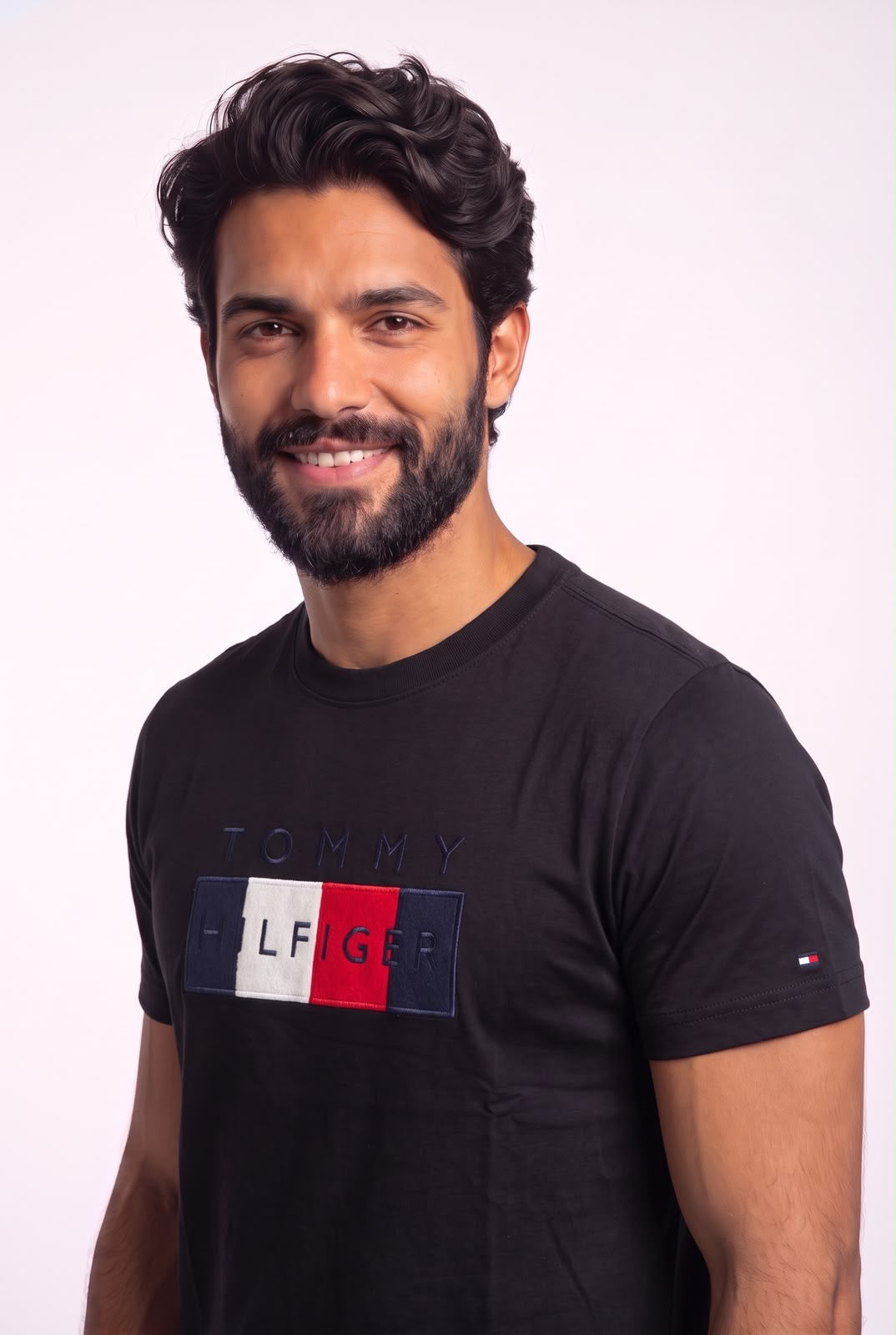 Camiseta TH Nantucket Flag Patch - Preta