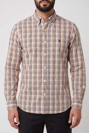 Camisa Social RL Longa - Aberdeen Xadrez Check Tons Terrosos