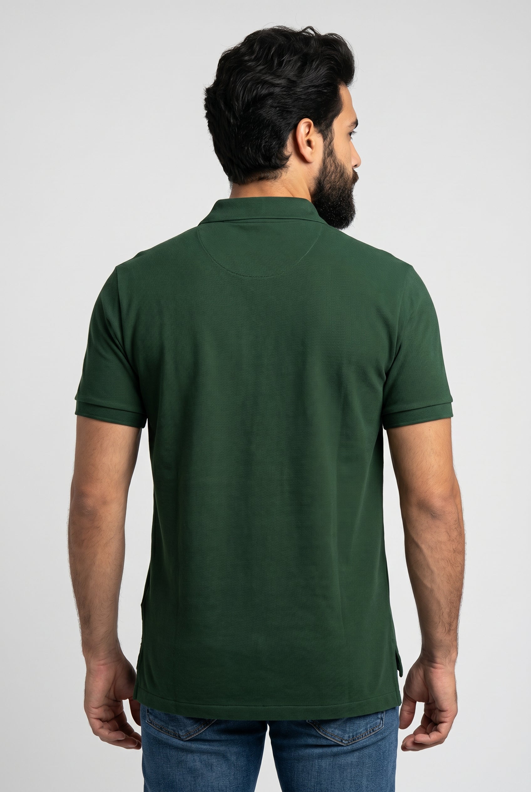Camisa Gola Polo RL Monochrome V-Neck - Verde Floresta