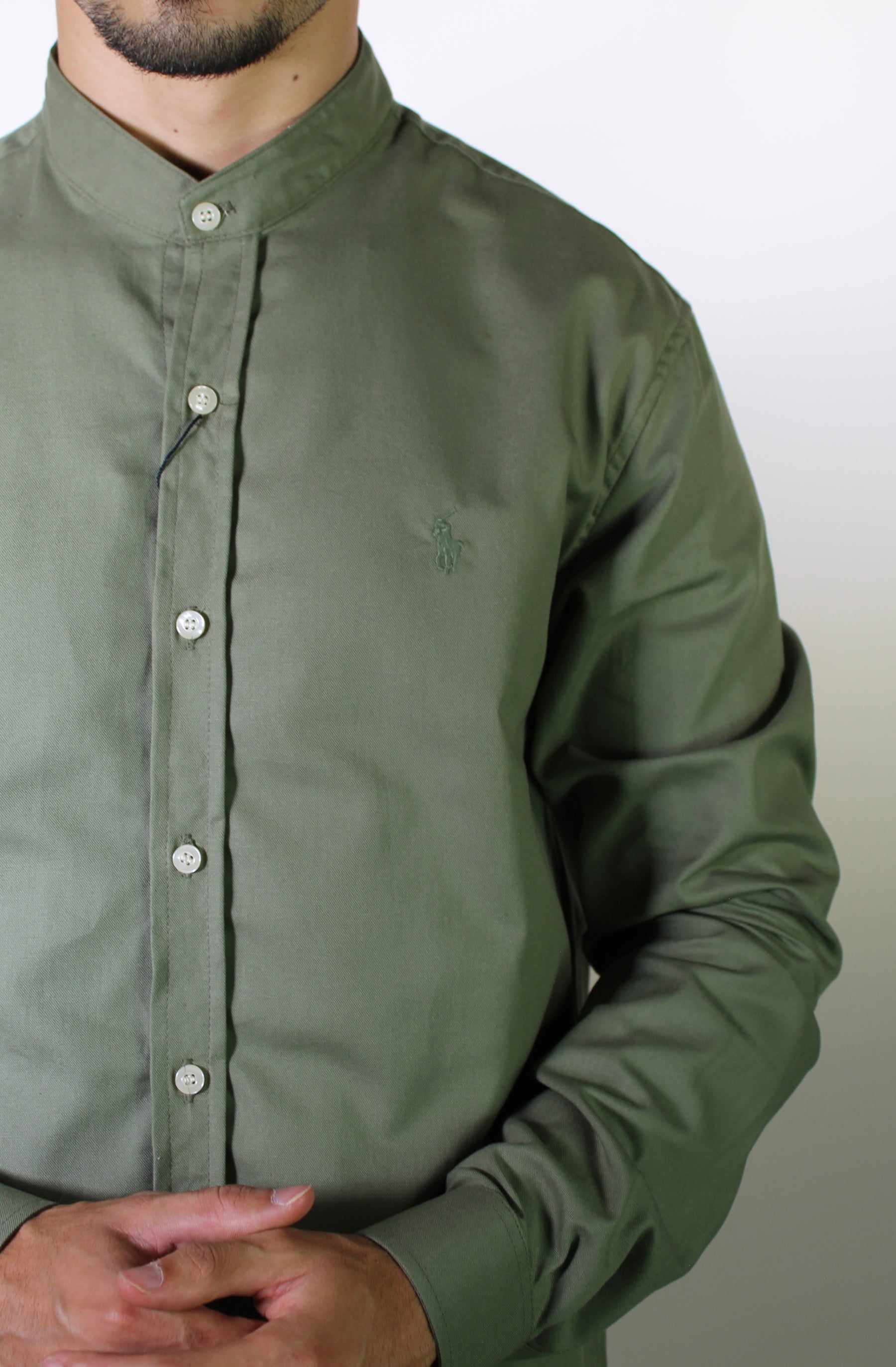 Camisa RL Manga Longa Gola Padre - Verde Army
