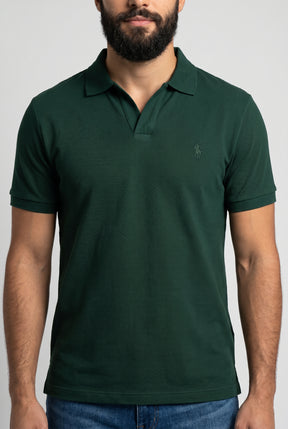 Camisa Gola Polo RL Monochrome V-Neck - Verde Floresta