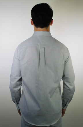 Camisa Social Lisa Manga Longa TH Classic  - Cinza Mescla