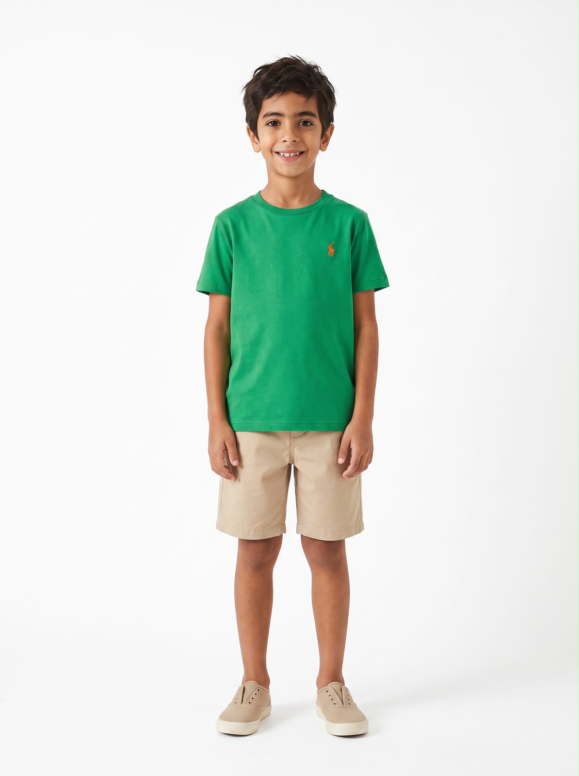 Camiseta RL Classic Infantil - Verde Bandeira Small Pony Dourado