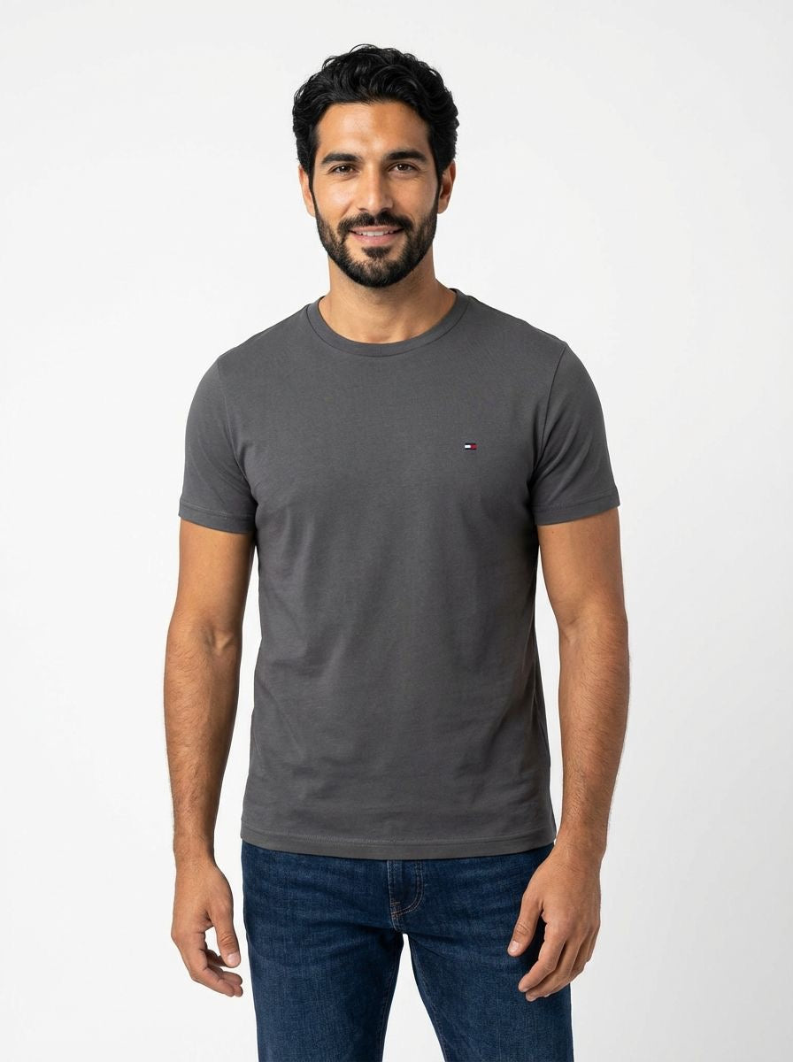 Camiseta TH Masculina Classic Nape - Chumbo