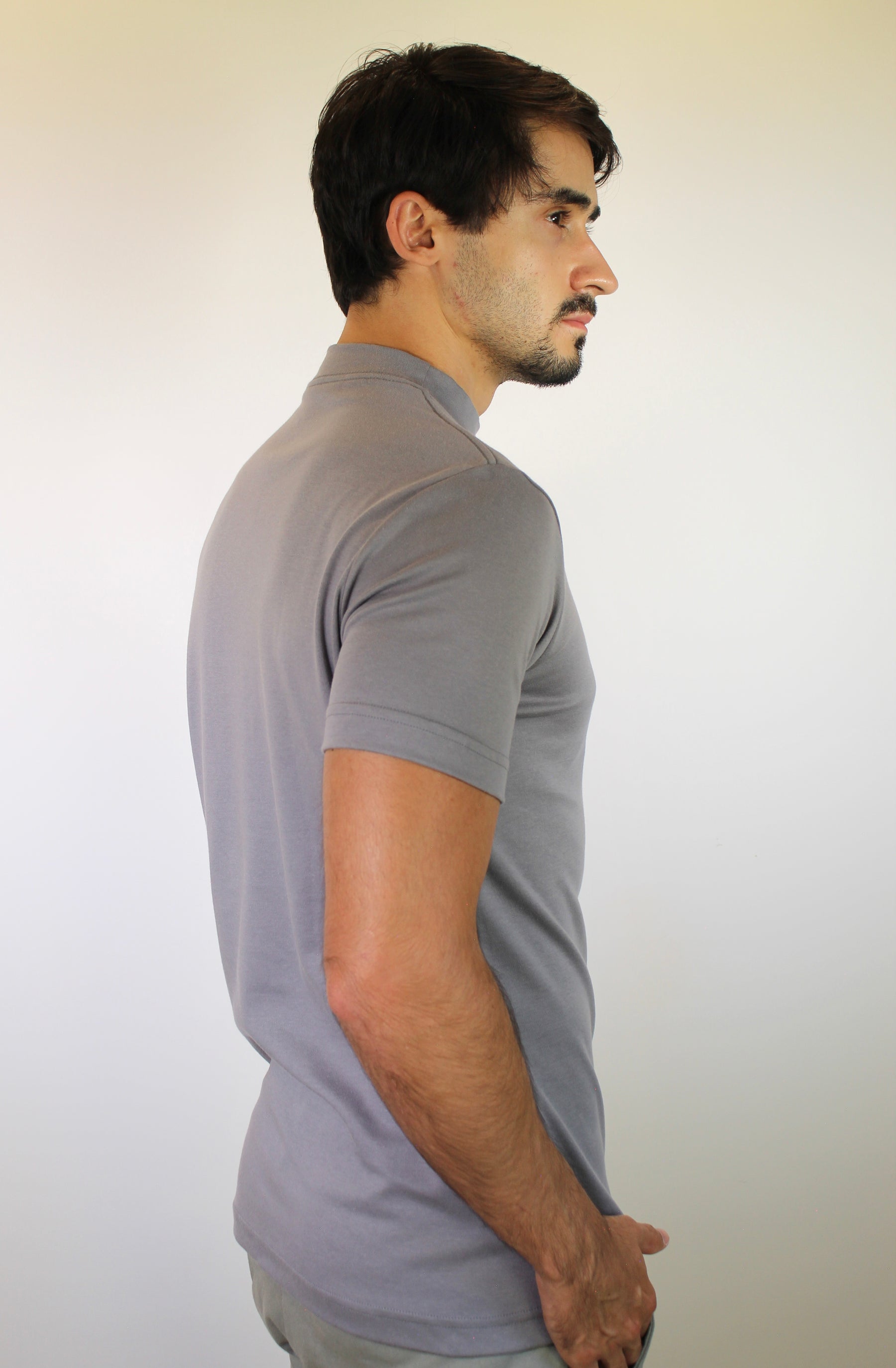 Camiseta Gola Midi Nobre Men - Cinza