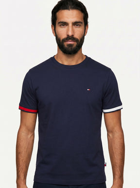 Camiseta TH Minimalist Sleeve Stripe - Azul Marinho