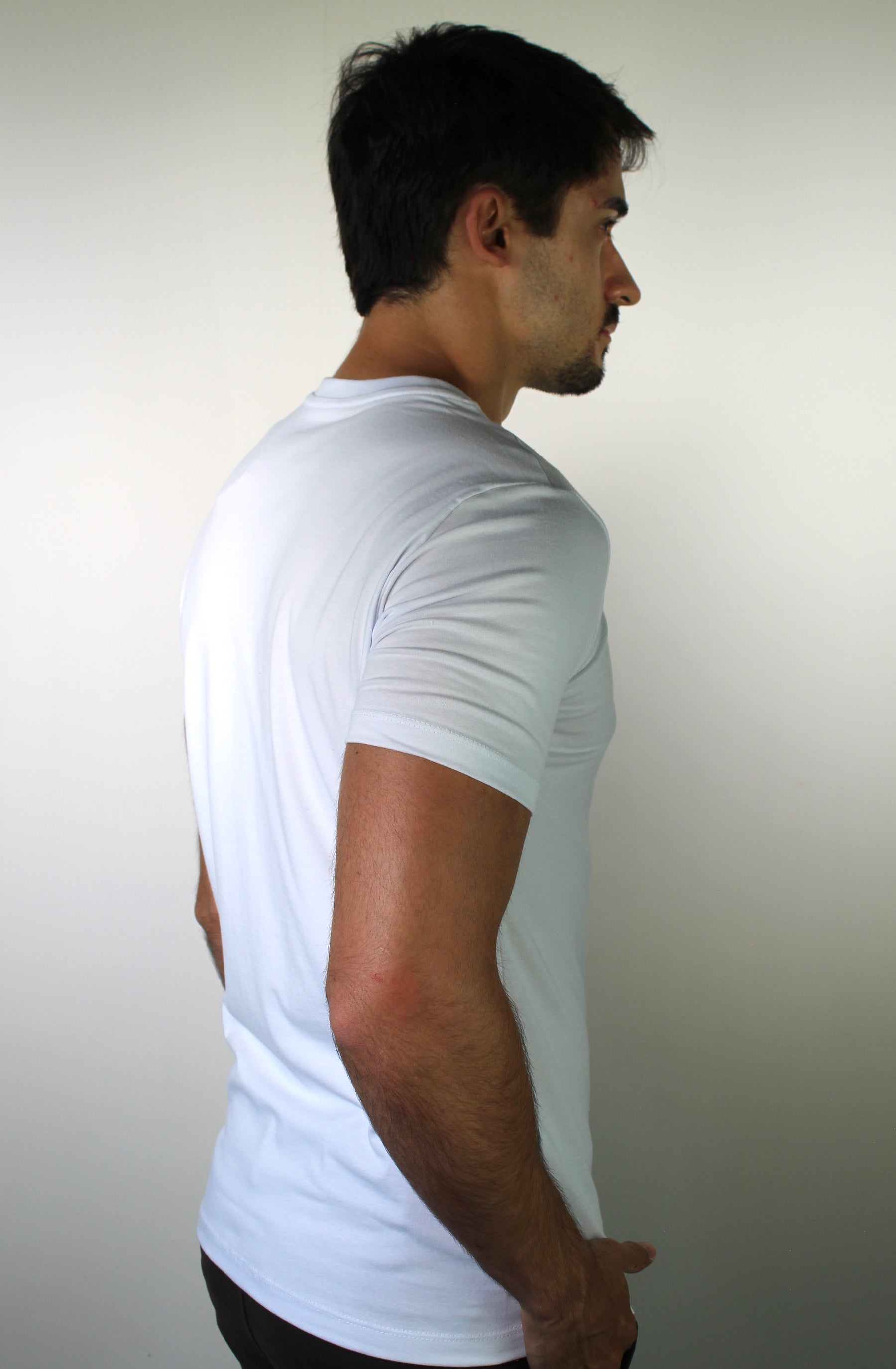 Camiseta AX Round Side Logo - Branca