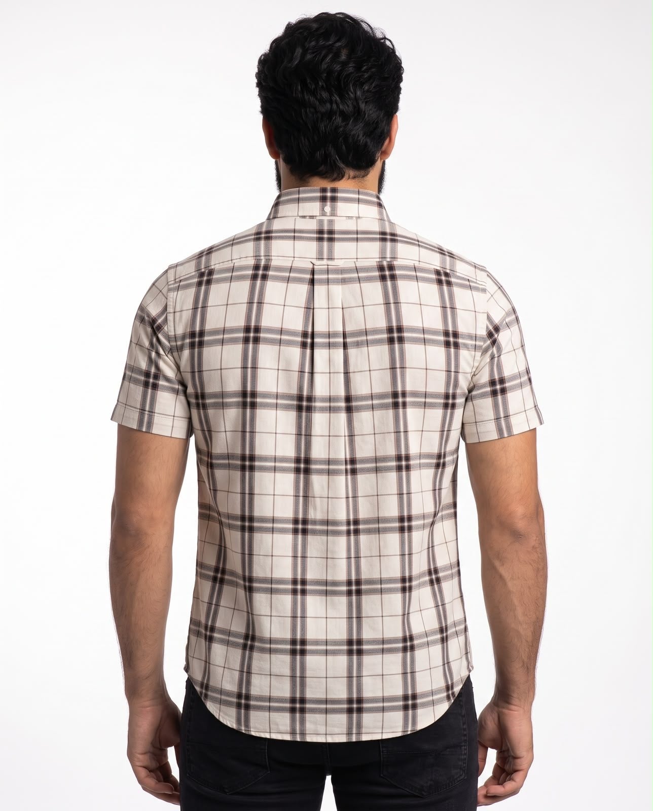 Camisa Manga Curta RL - Nottingham Check Xadrez Marrom