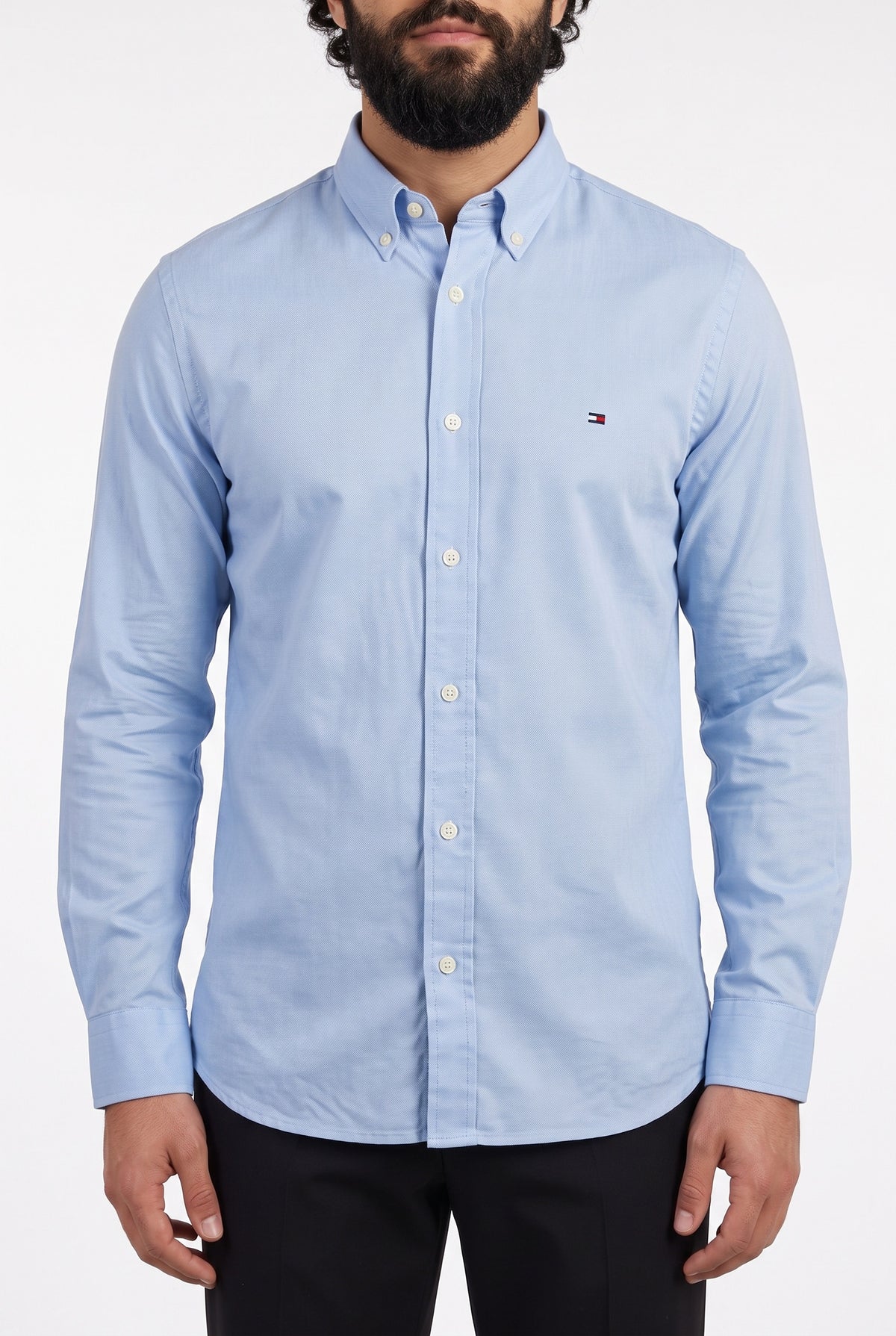 Camisa Social Lisa Manga Longa TH Classic  - Azul Bebê Mescla