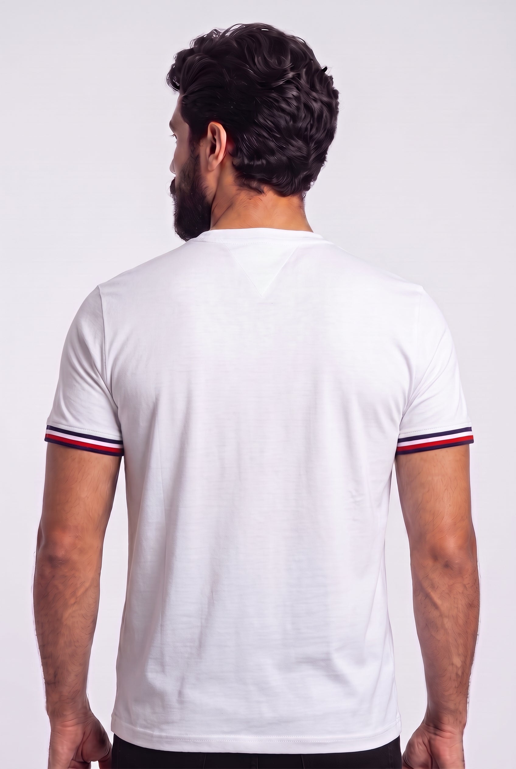 Camiseta TH Stripe Edge - Off White