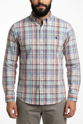 Camisa Social RL Manga Longa - Xadrez Grid Vintage