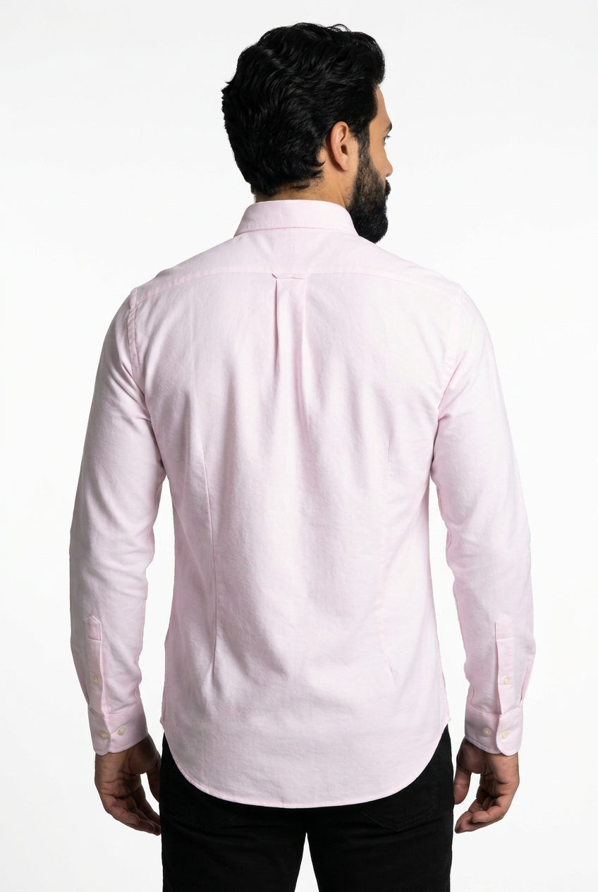 Camisa Social Lisa RL Manga Longa - Rosa