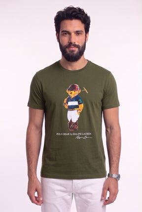 Camiseta RL Sport Icon Polo Rider Bear - Verde Musgo