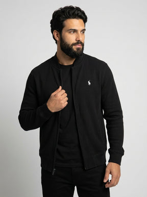 Jaqueta Bomber RL Grid Texture - Preta
