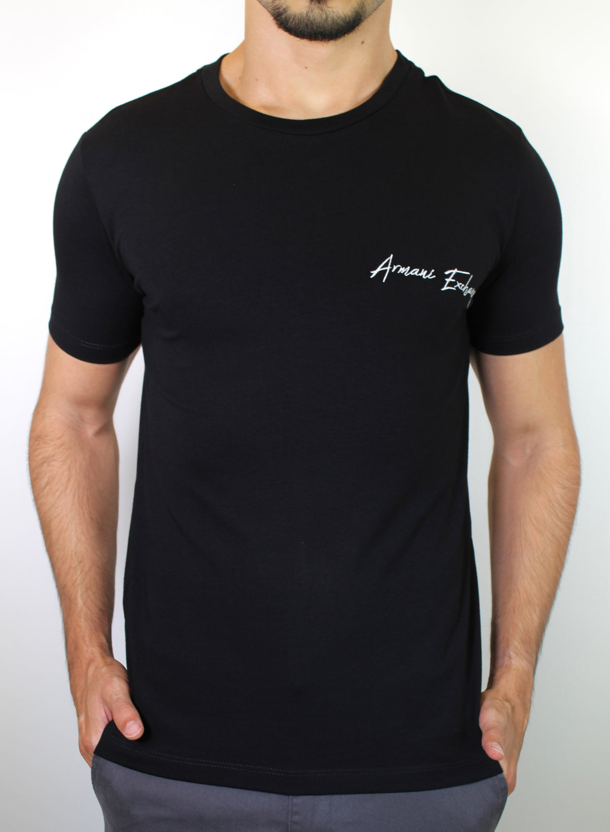 Camiseta AX Signature Logo - Preta