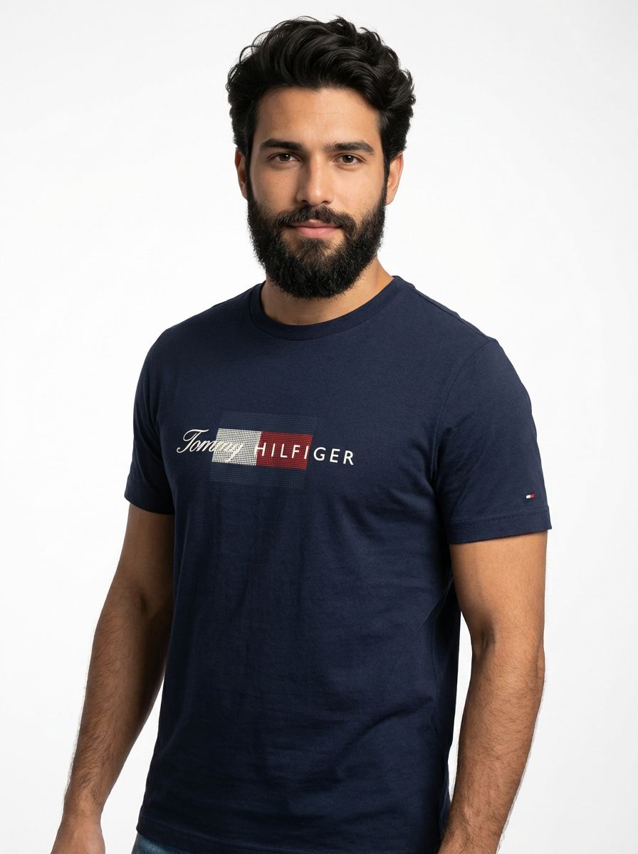 Camiseta TH Grid Flag Urban Concept - Azul Marinho