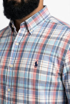 Camisa Social RL Manga Longa - Xadrez Grid Vintage